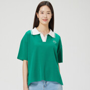  컬러배색 니트(그린)