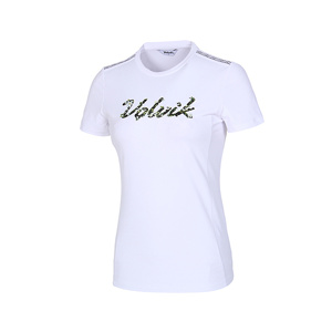  여성 보태닉 로고 프린트 반팔 티셔츠
