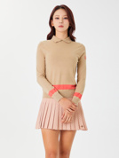  골프 에리 배색 니트