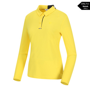  여성 골프 카라 배색포인트 긴팔 티셔츠