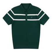  골프 에센셜 라인배색 반팔 니트