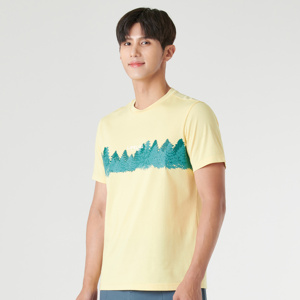  캠핑 숲속 라운드넥 반팔 티셔츠