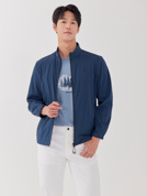  로고 포인트 홑겹 점퍼