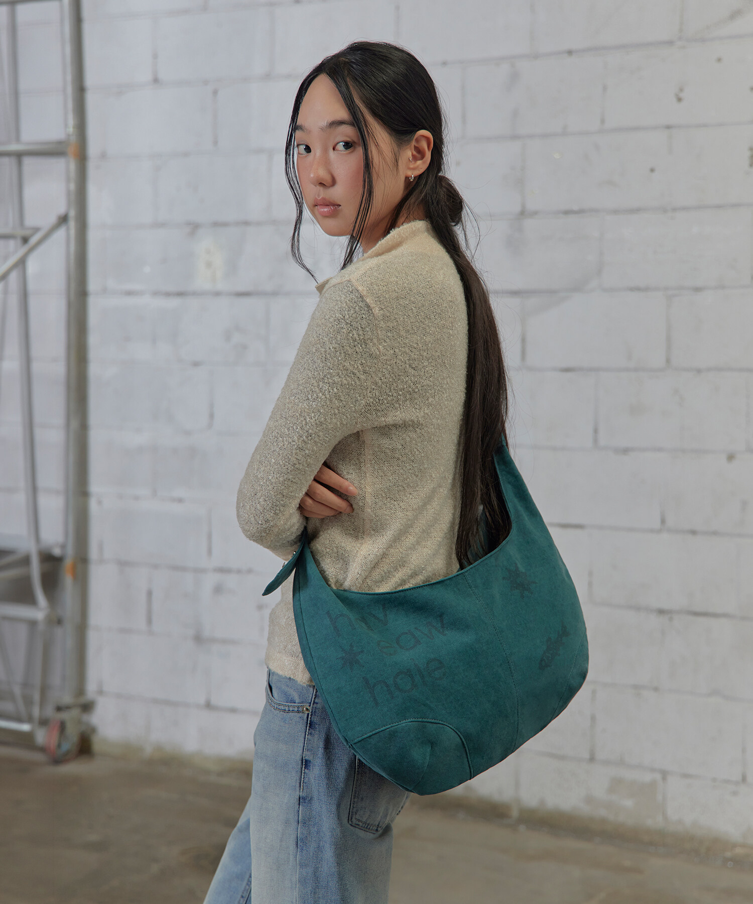 WASHED PRINT CROSSBODY BAG 