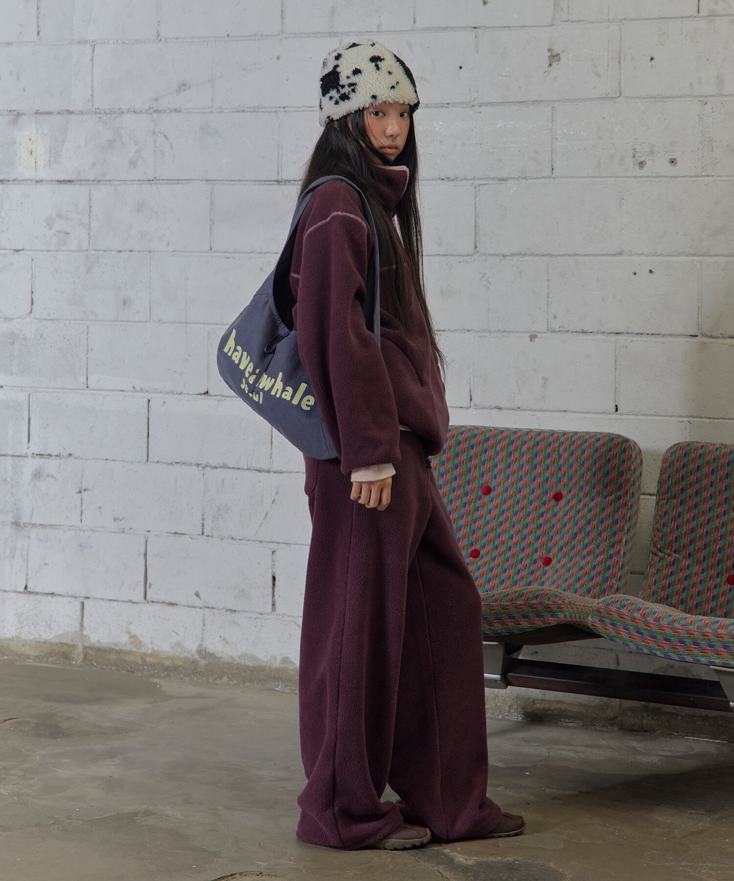 CHAIN STITCHED BAGUETTE ECO BAG 