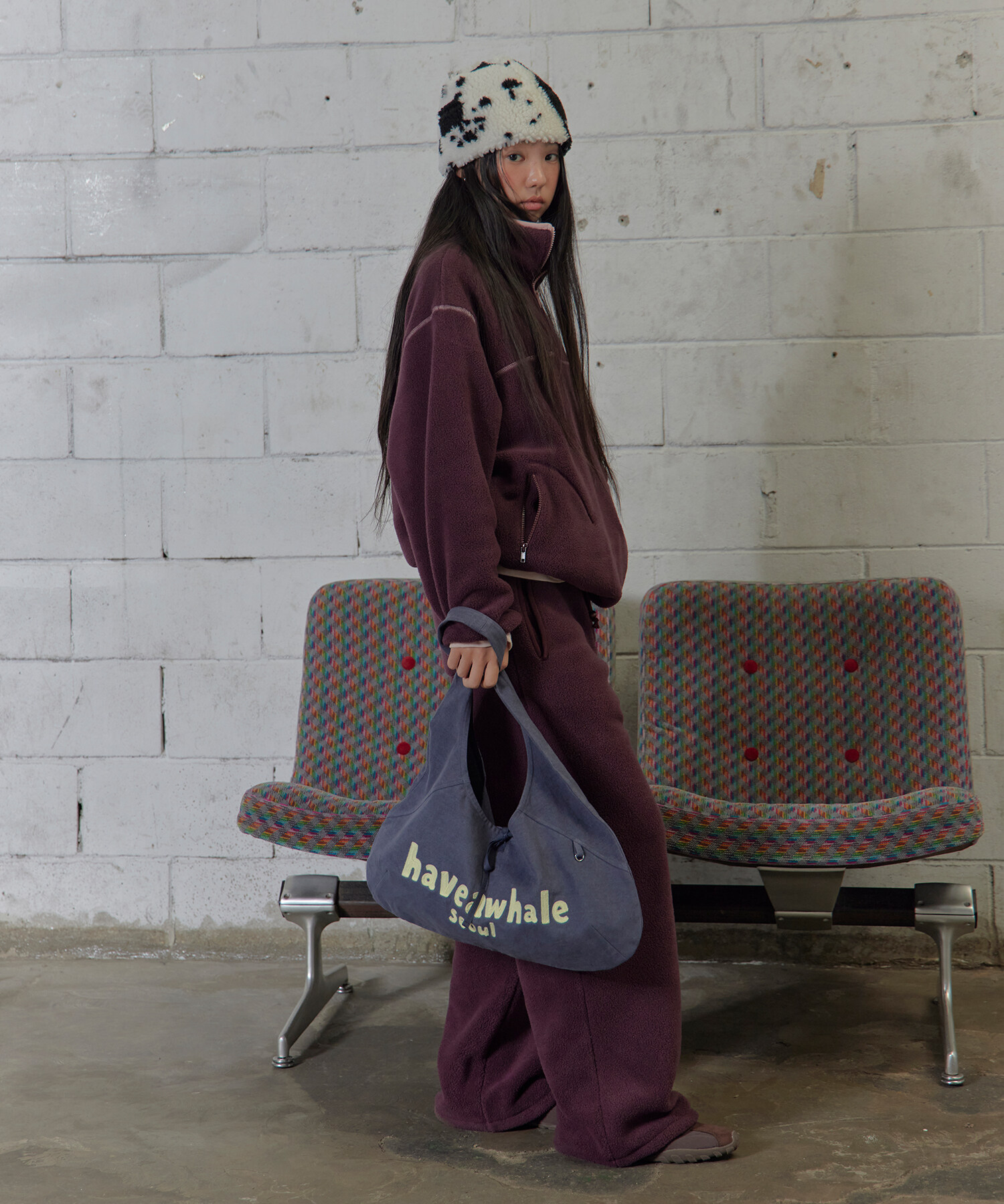 CHAIN STITCHED BAGUETTE ECO BAG 