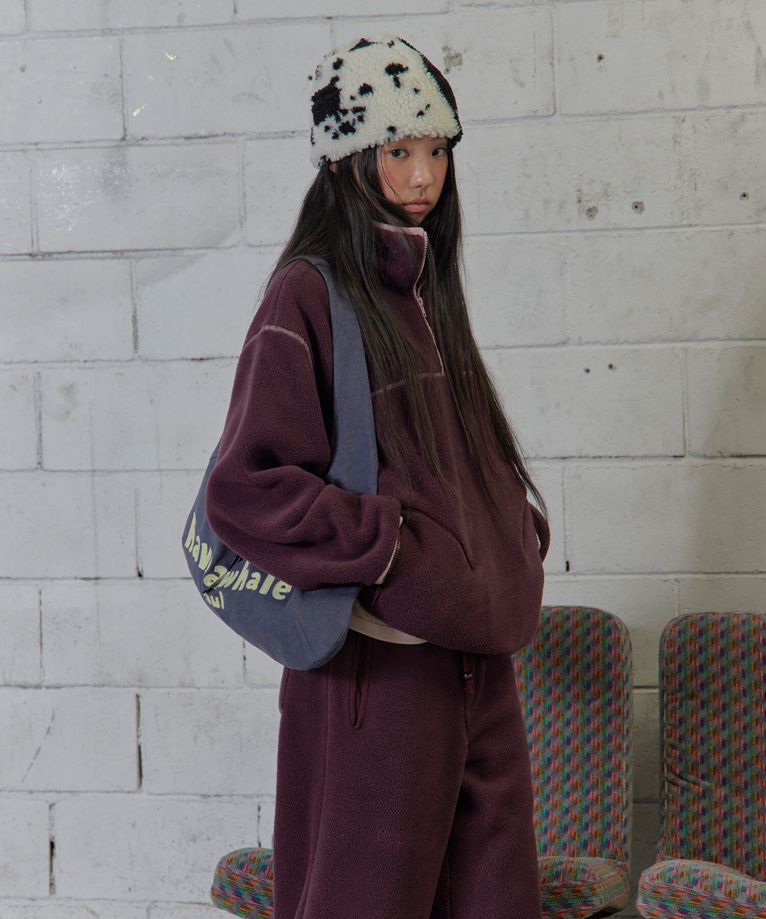 CHAIN STITCHED BAGUETTE ECO BAG 