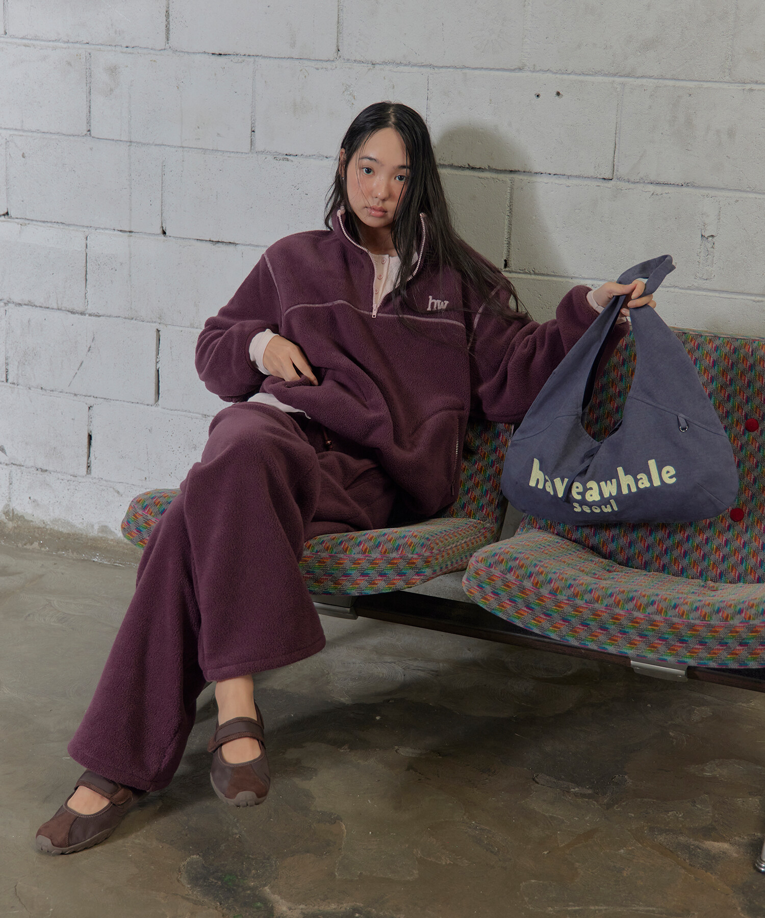 CHAIN STITCHED BAGUETTE ECO BAG 