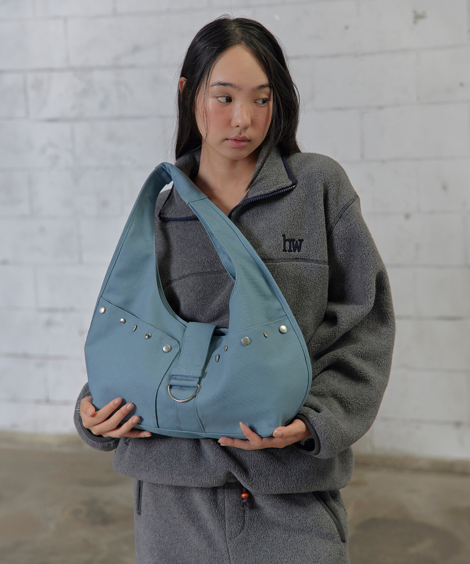 STUDDED CANVAS BAG