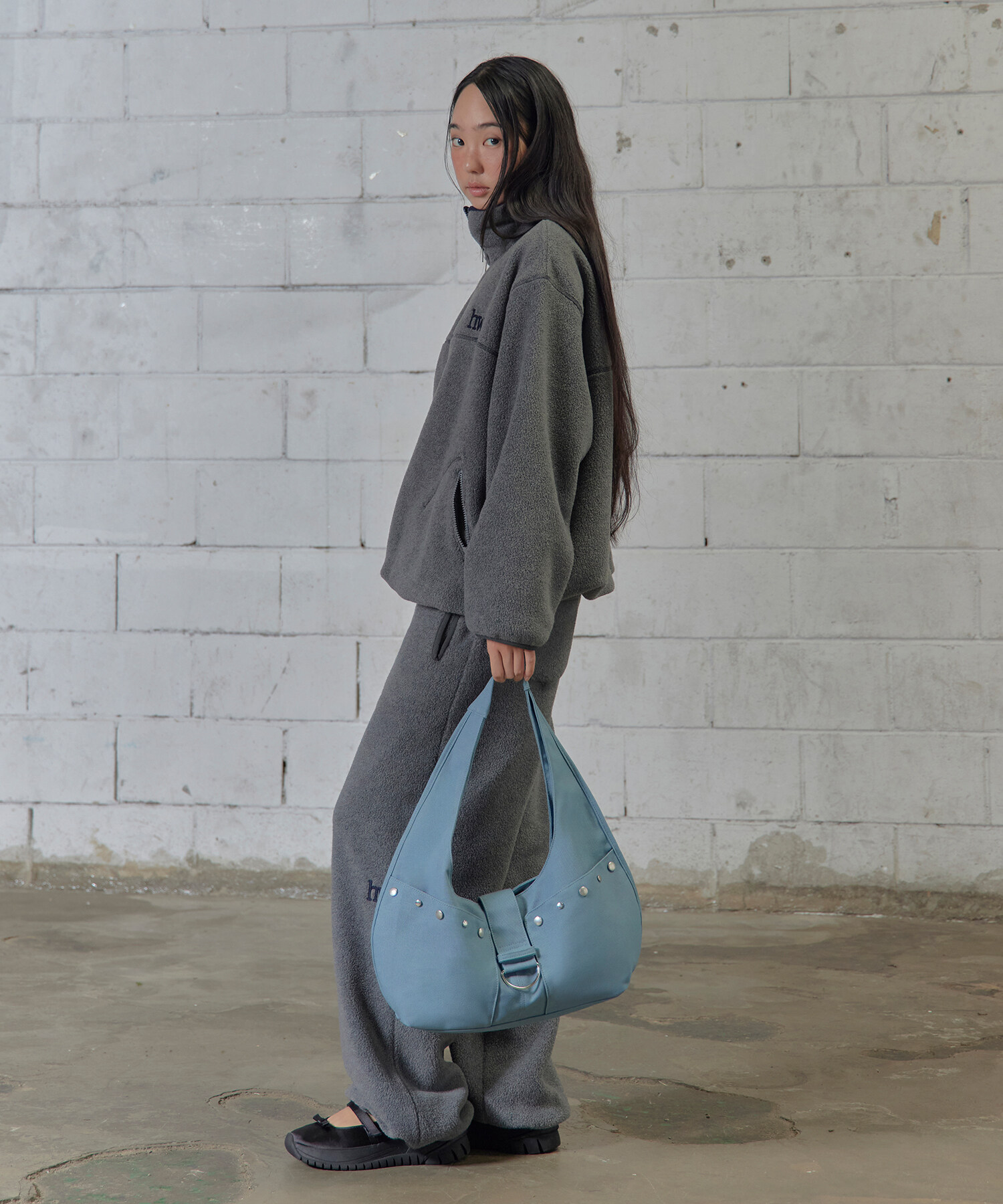 STUDDED CANVAS BAG