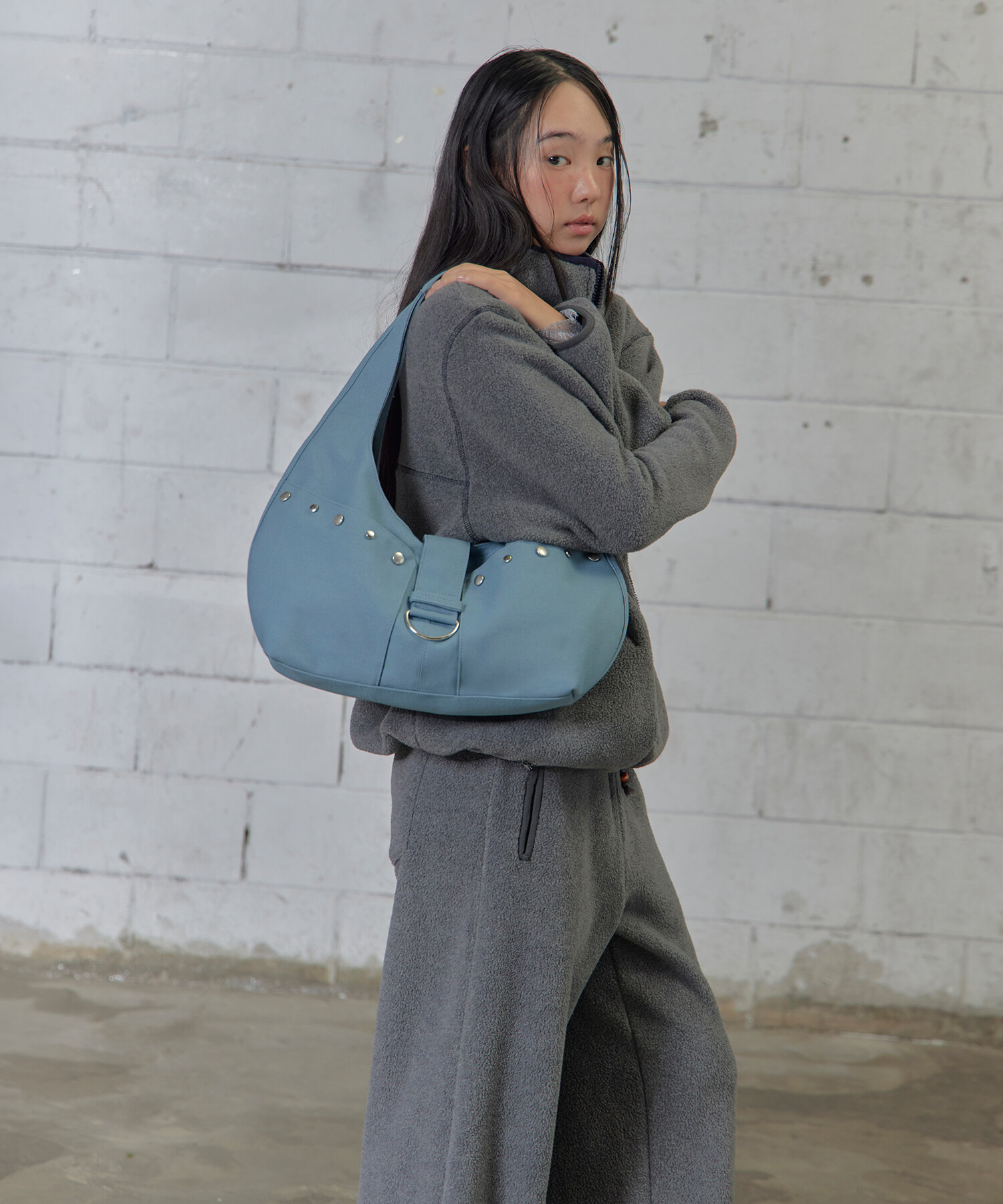 STUDDED CANVAS BAG