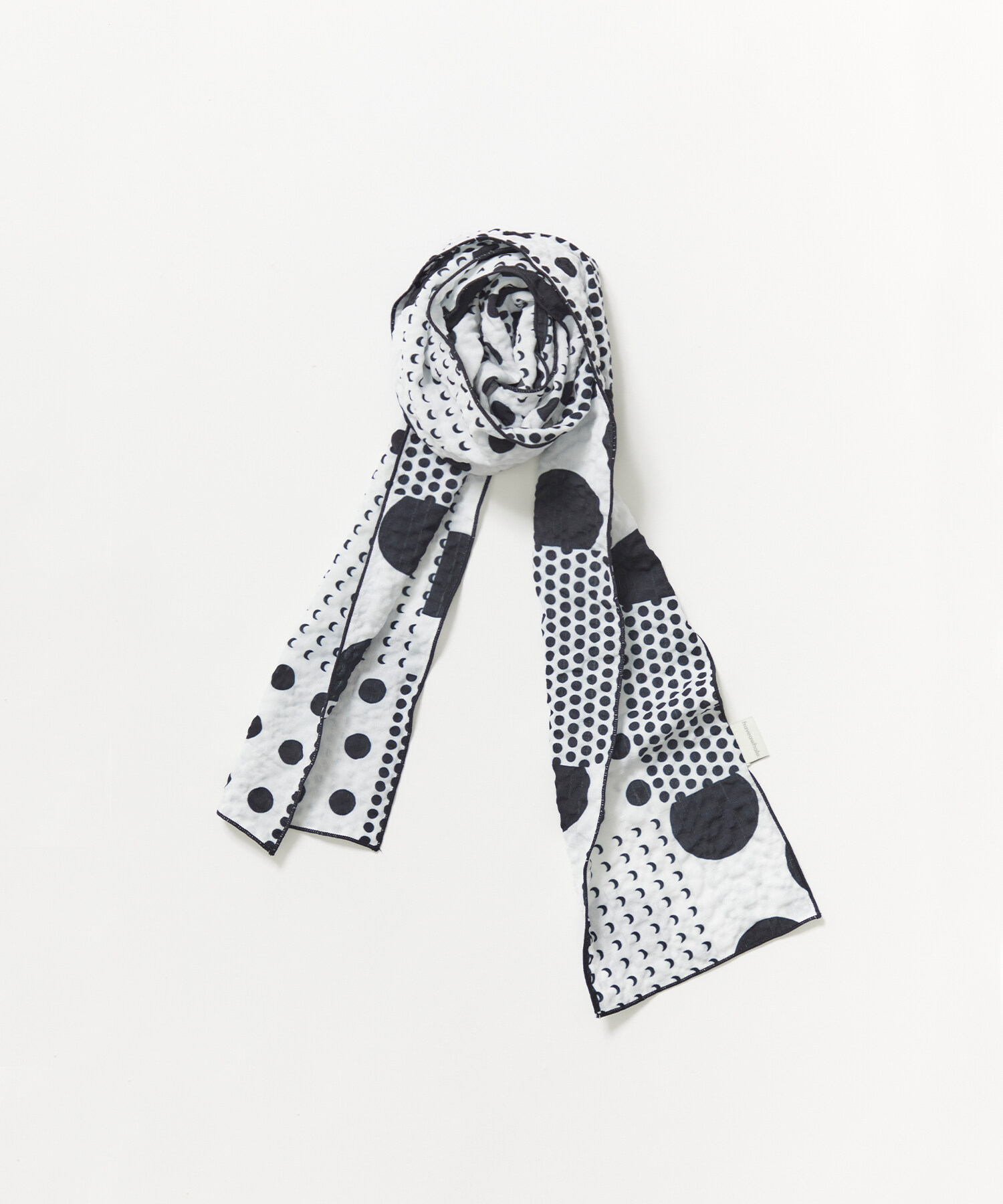 EMBOSSED MONO DOT SCARF