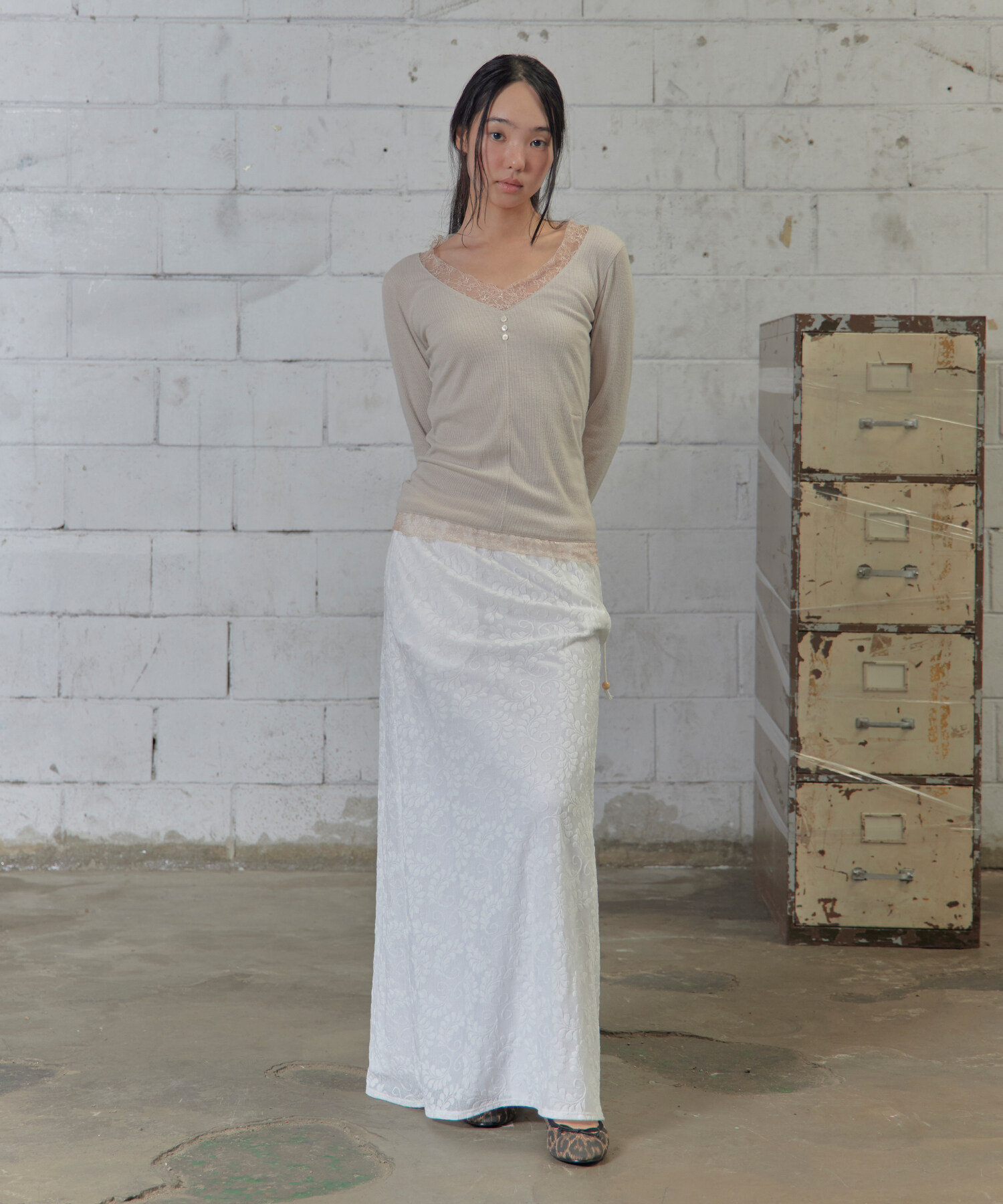 JACQUARD VAIL LONG SKIRT