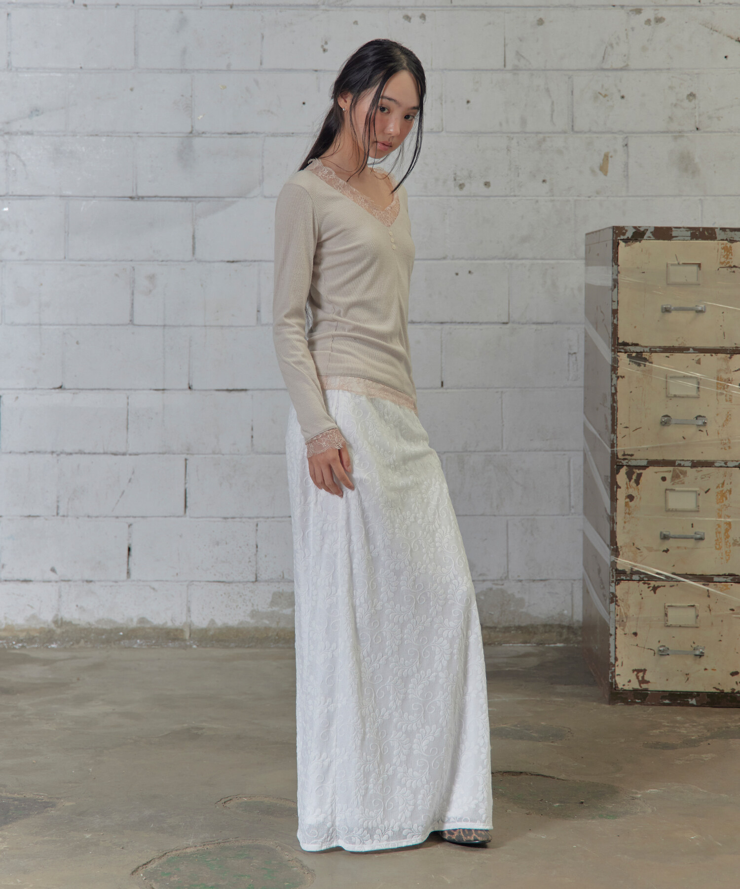 JACQUARD VAIL LONG SKIRT