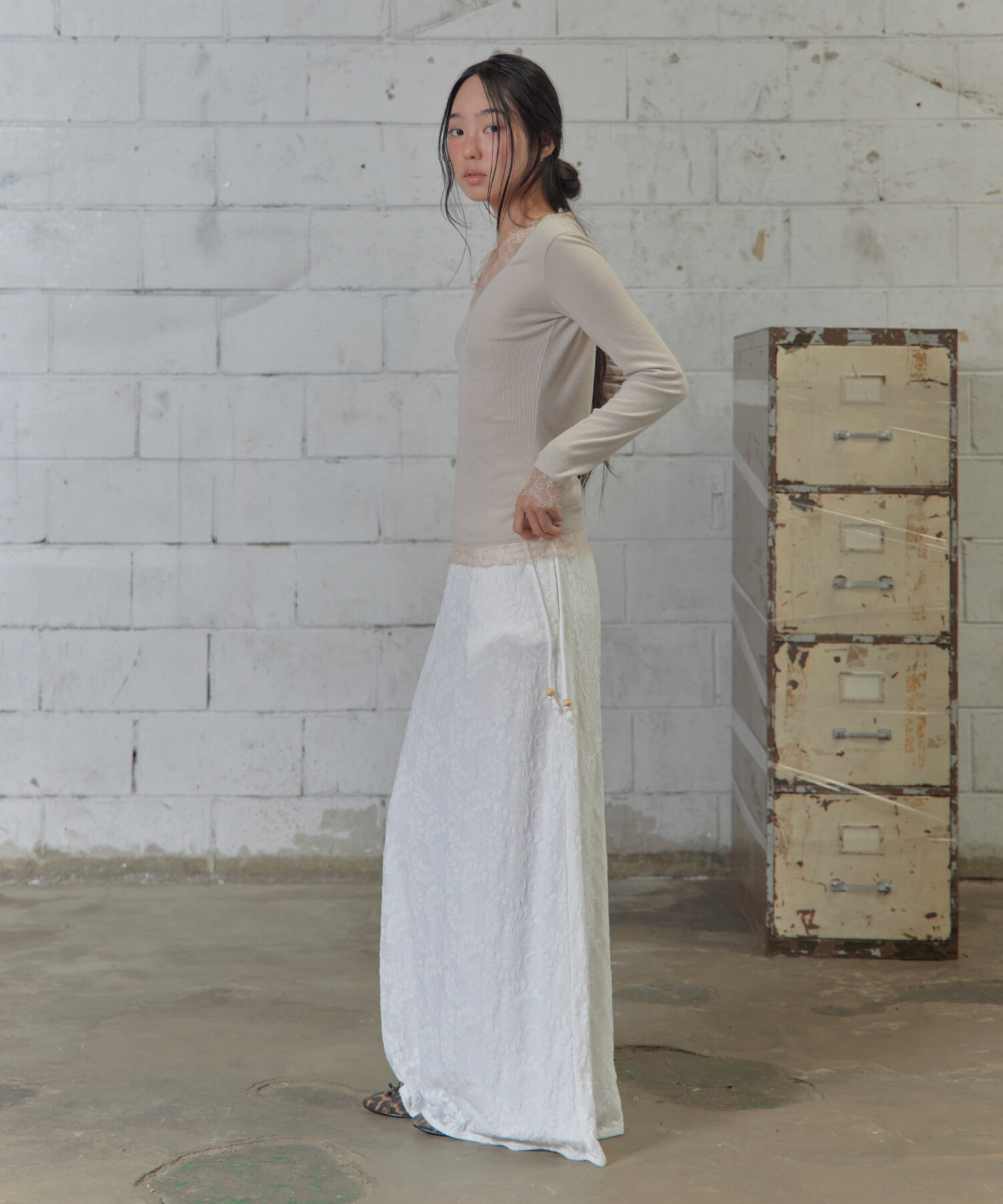 JACQUARD VAIL LONG SKIRT