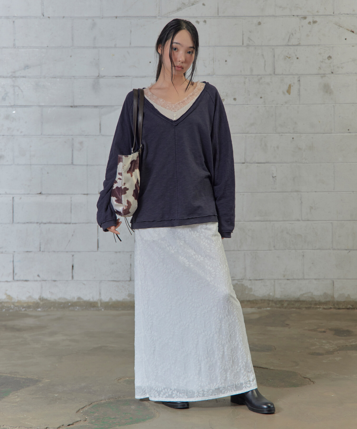 JACQUARD VAIL LONG SKIRT