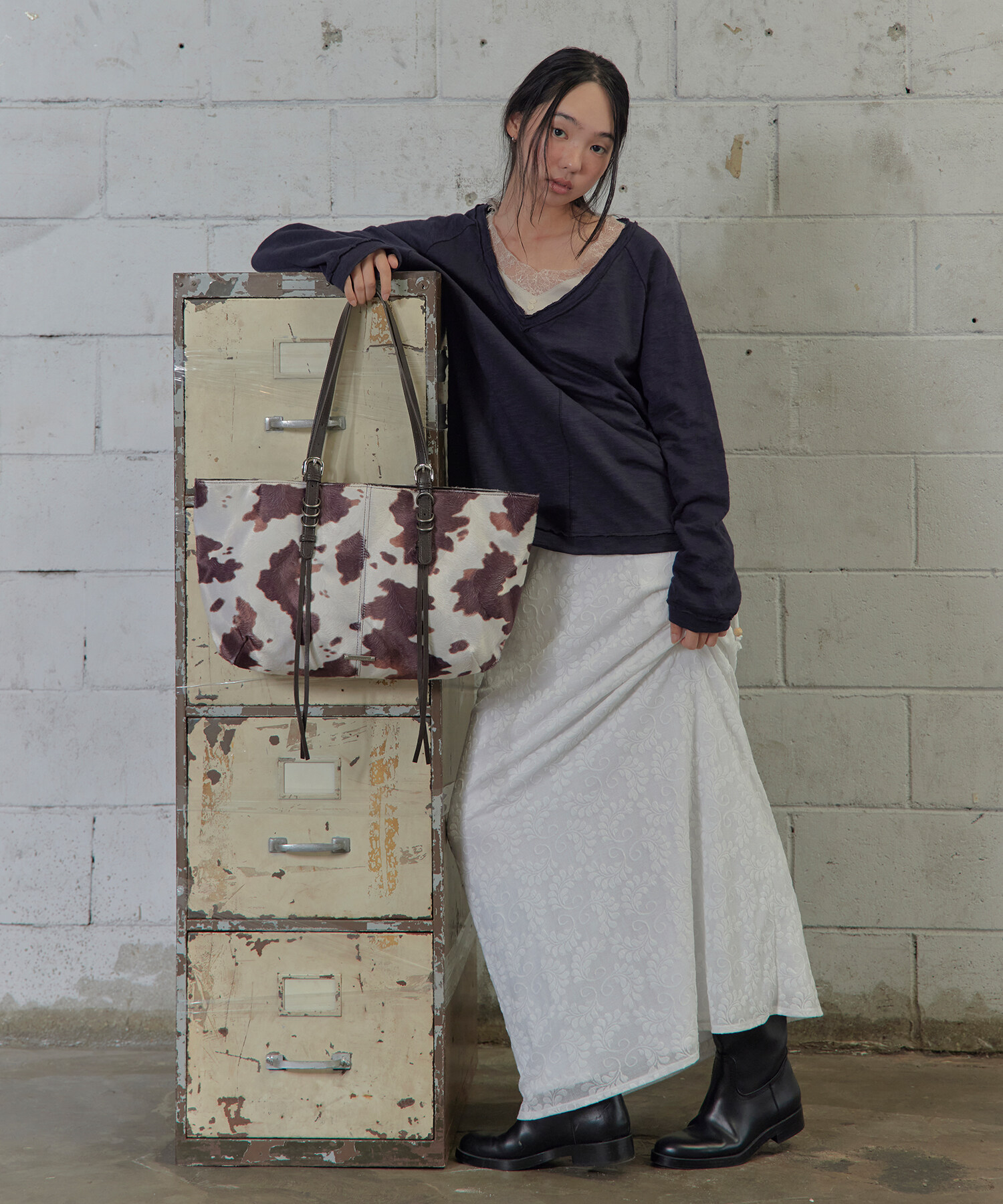 JACQUARD VAIL LONG SKIRT