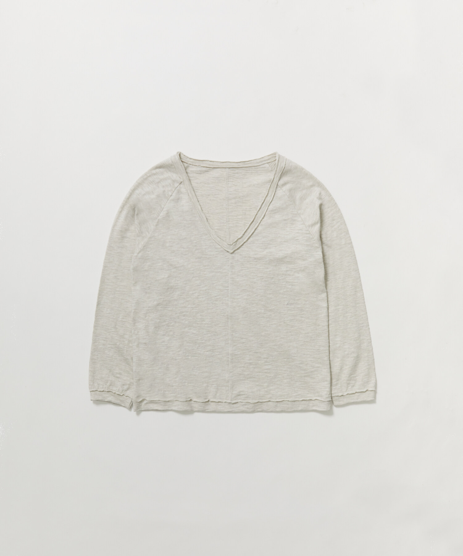 DEEP V-NECK SLUB T-SHIRT