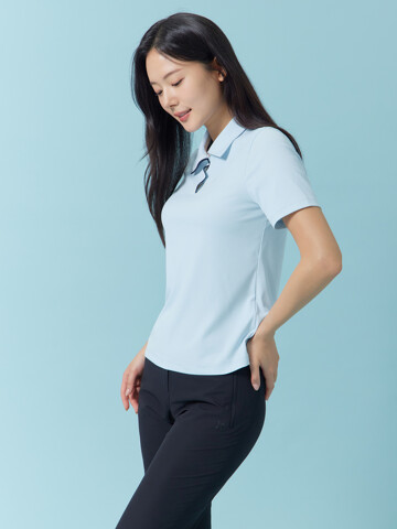 골지 카라 반팔 티셔츠