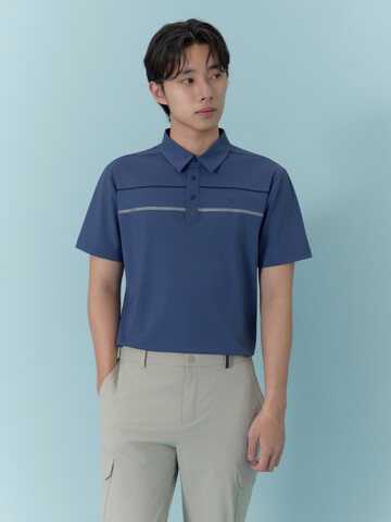 포인트 웰딩 카라 반팔 티셔츠